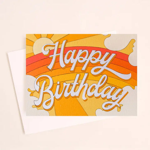 Happy Birthday Yellow Card -  - Sunshine Studios - Wild Lark