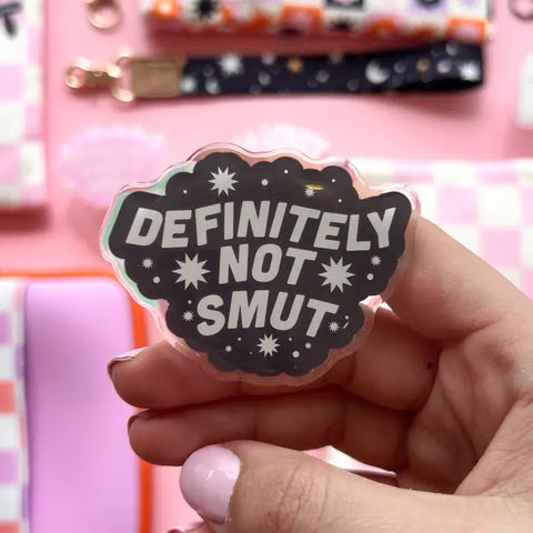 Definitely Not Smut Grey Kindle Grip - - Jollie Ollie Designs - Wild Lark