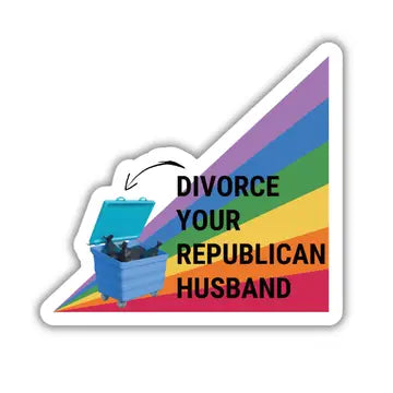 Stickers - GetBullish - Divorce Your Republican Husband - GetBullish - Wild Lark