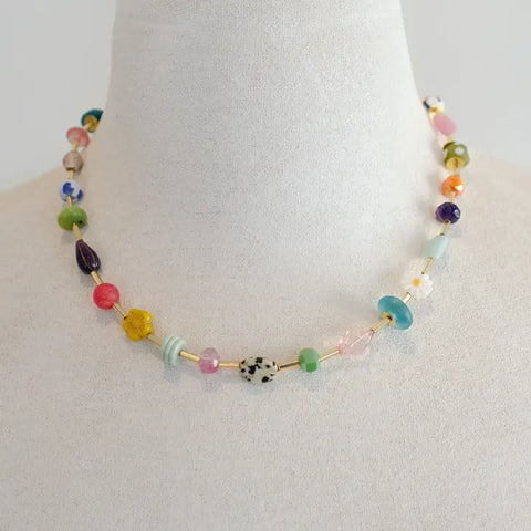 Colorful Beaded Eclectic Necklace -  - Jill Makes - Wild Lark