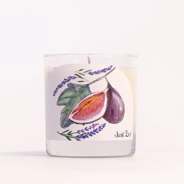 Medium Glass Candle - Lavender Fig - Just Bee - Wild Lark