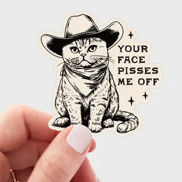 Yarnival Stickers - Your Face Pisses Me Off Sticker - Yarnival - Wild Lark