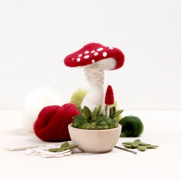 Needle Felting Kit - Crimson Toadstool - Benzie Design - Wild Lark