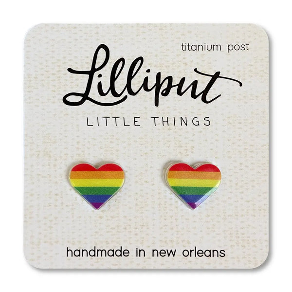 Lilliput Little Things Earrings - Pride Rainbow Heart - Lilliput Little Things - Wild Lark