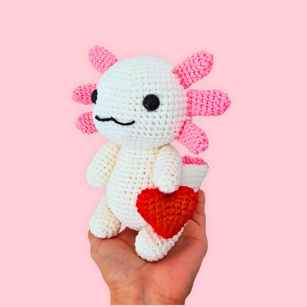 Crochet Valentines Axolotl - - Tomopod - Wild Lark