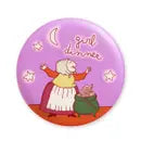 Krystan Saint Cat Pinback Button - Girl Dinner Italian Grandma Witch - Krystan Saint Cat - Wild Lark