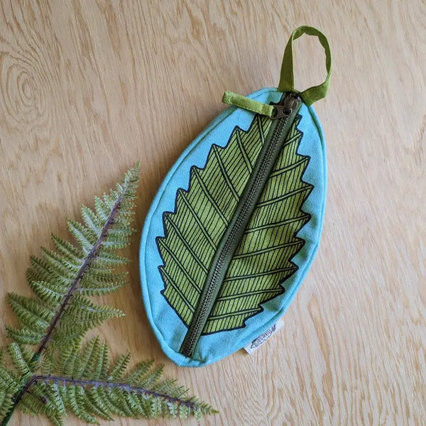 Zippered Pouch - Leaf - ilikesara - Wild Lark