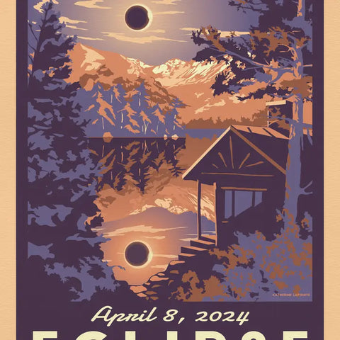 Solar Eclipse Postcard 2024 | Retro Postcard Totality Gift -  - Lionheart Graphics - Wild Lark