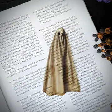 Clear Bookmark - Realistic Sheet Ghost - Dark Veinlet - Wild Lark