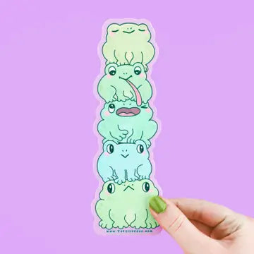 Turtle's Soup Long Vinyl Sticker - Frog Stack Funny Toad Decal Long Vinyl Sticker - Turtle's Soup - Wild Lark