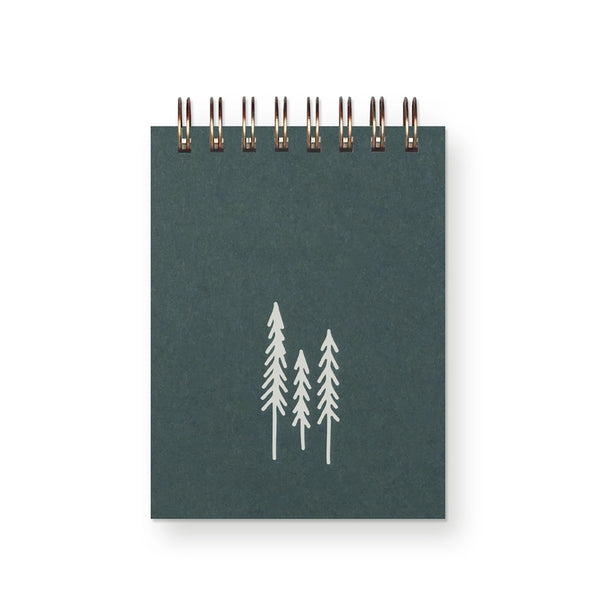 Mini Jotter Notebook - Evergreen Trees - Ruff House Print Shop - Wild Lark