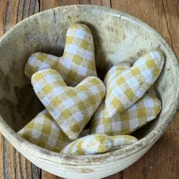 Lavender Sachets - Gingham Print Linen Heart (Mini) - Belle's Nest - Wild Lark