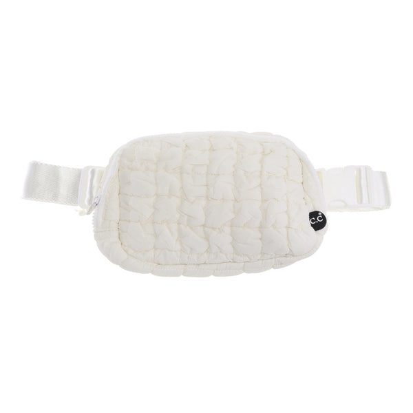 Quilted Puffer C.C Belt Bag - Ivory - C.C Beanie - Wild Lark