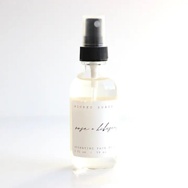Rose + Hibiscus Hydrating Facial Mist - - Wicked Soaps Co. - Wild Lark