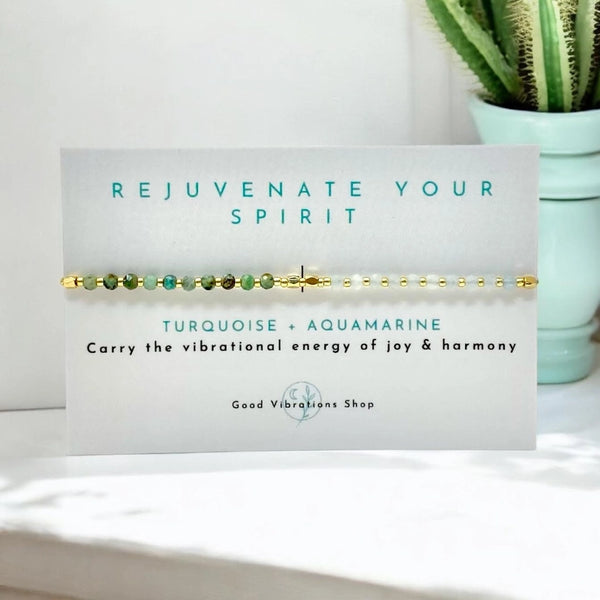 Gemstone Intention Bracelet - Rejuvenate Your Spirit - Good Vibrations Shop - Wild Lark