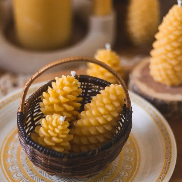 Small Pinecone Beeswax Candle -  - The Ramblin' Bee - Wild Lark