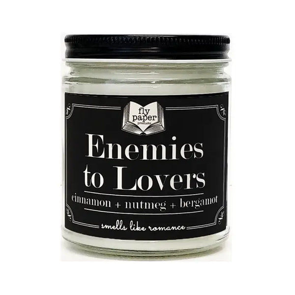 Literacy Candles 9oz - Enemies to Lovers - Fly Paper Products - Wild Lark