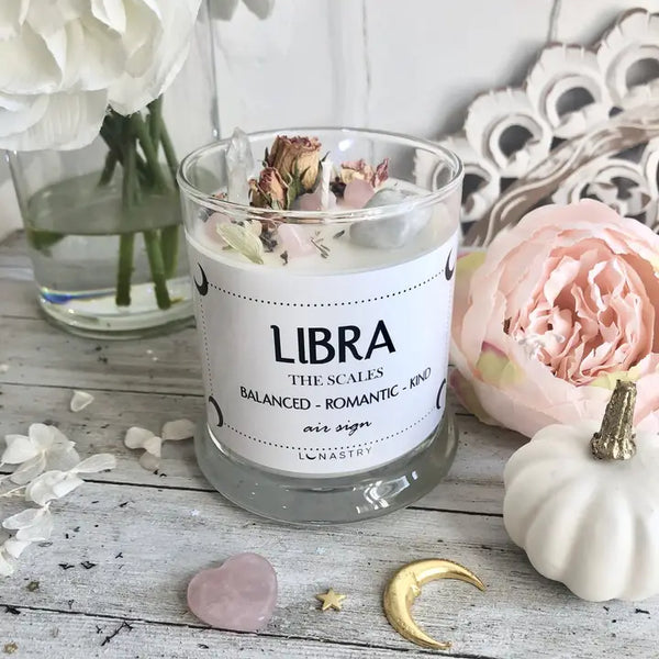 Zodiac Soy Wax Crystal Candle -  - Lunastry - Wild Lark