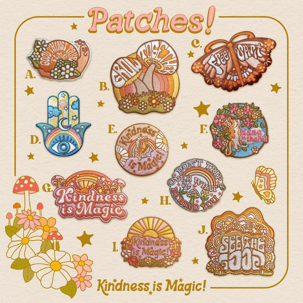 Baseball Trucker Hat with Embroidered Patch -  - Kindness is Magic - Wild Lark