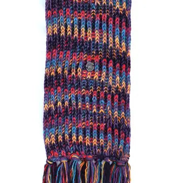 Electric Scarves-Hand Knitted Wool - Grape Electric - black yak - Wild Lark