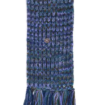 Electric Scarves-Hand Knitted Wool - Ocean Electric - black yak - Wild Lark