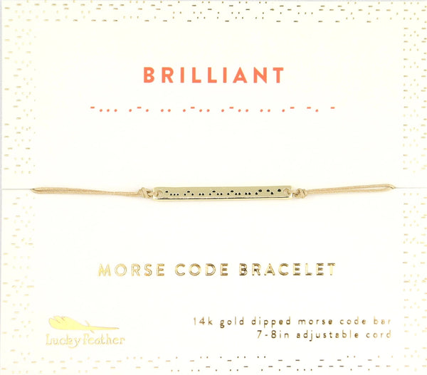 Morse Code Bracelet - Brilliant - Lucky Feather - Wild Lark