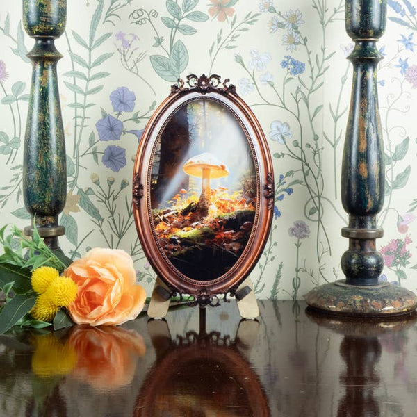 Sale!-Butterfly/Mushroom Art- Stand Included - - Standish House - Wild Lark