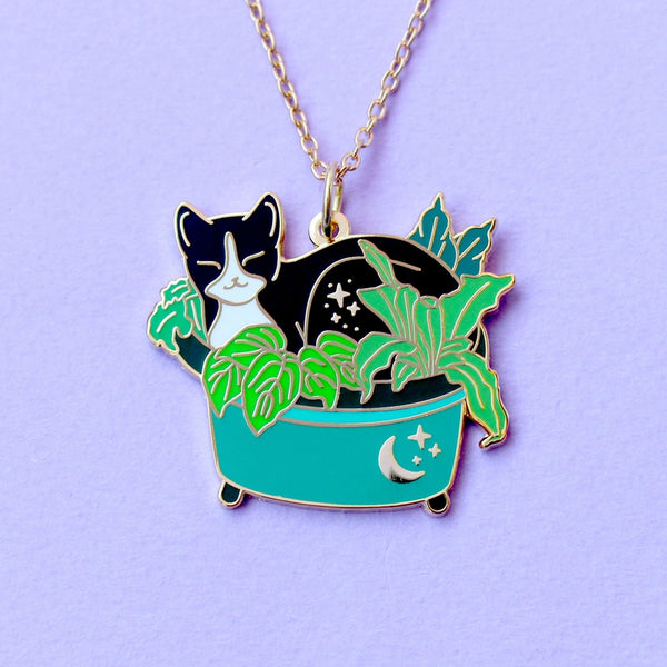 Glitter Punk Necklaces - Plant Cat - Glitter Punk - Wild Lark