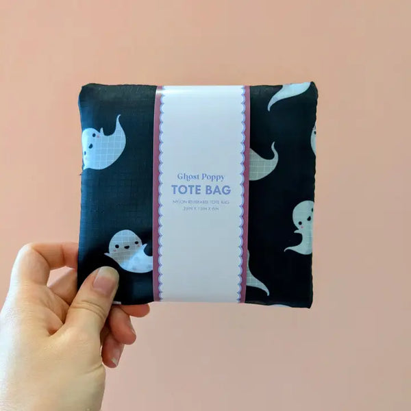 Ghost Parade Reusable Tote Bag - - Ghost Poppy - Wild Lark