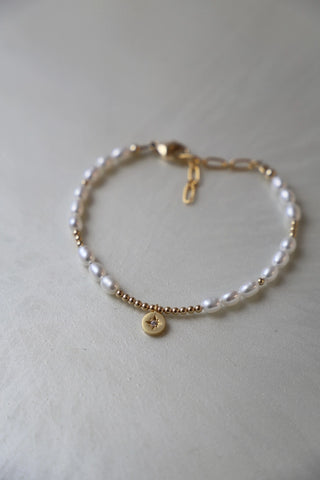 Pearl Beaded Star Medallion Bracelet -  - Katie Waltman Jewelry - Wild Lark