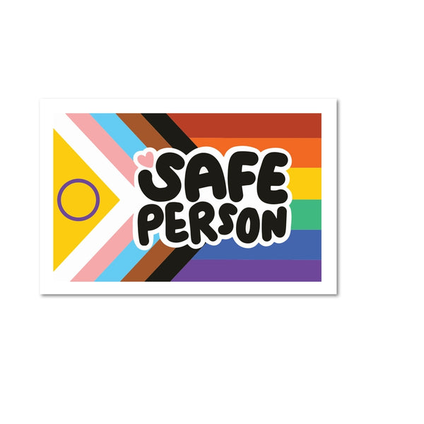 Stickers - Safe Person Lgbtqia Ally Flag - Mouthy Broad - Wild Lark