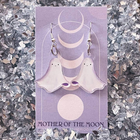 Ghostie Earrings -  - Mother of the Moon - Wild Lark