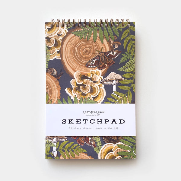 Spiral Bound Sketchpad - Mushroom Grove - Root & Branch Paper Co. - Wild Lark