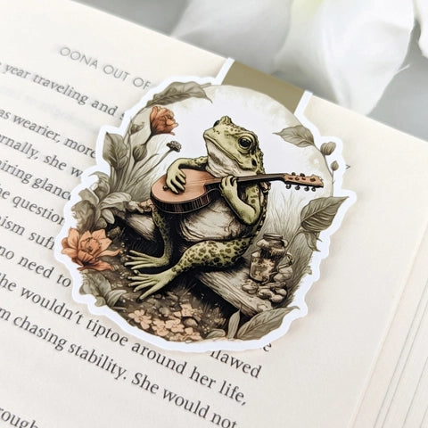 Magnetic Bookmark - Frog Musician - Aphrodite Bookclub - Wild Lark