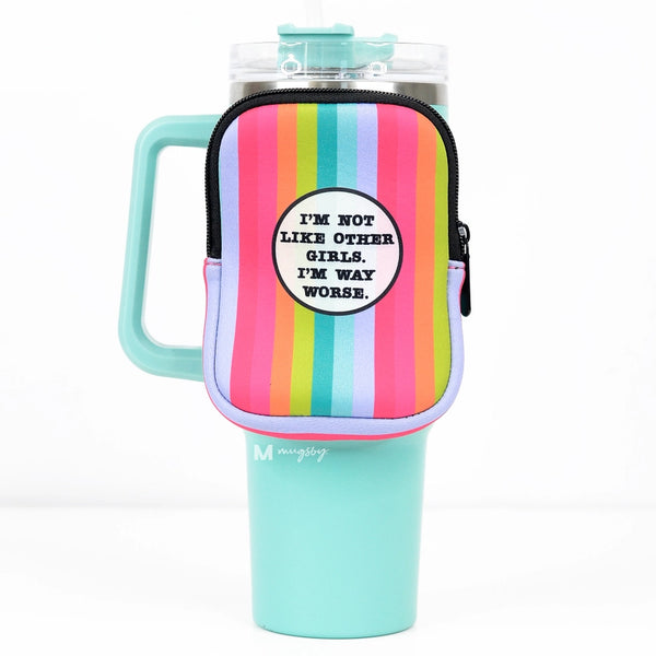 Cup Backpack - 40oz Tumbler Pouch - I'm not Like Other Girls - Mugsby - Wild Lark