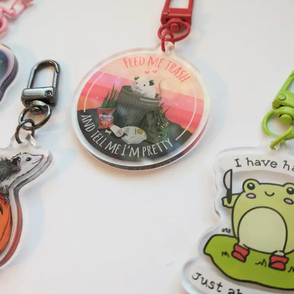 Cute Animal Keychains - Possum, Raccoon, Frog Key Fob - - BoyPilot - Wild Lark