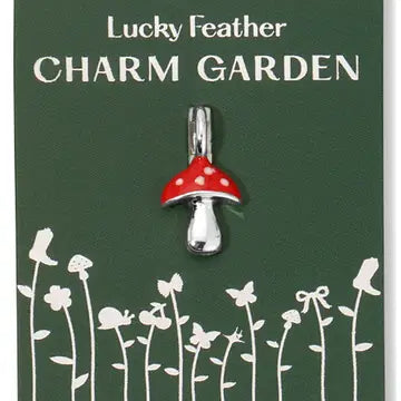Charm Garden - Mushroom - Silver - Lucky Feather - Wild Lark