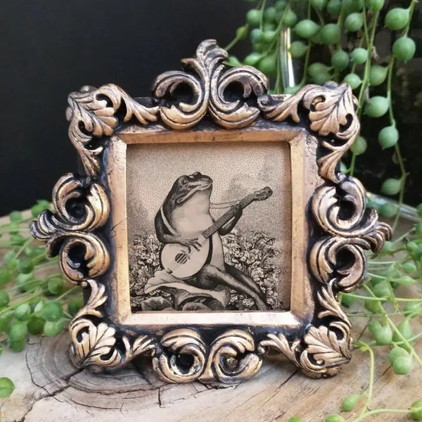 DISPLAY Mini Vintage Framed Print - Raccoon, Frog, Anglerfish - - BoyPilot - Wild Lark