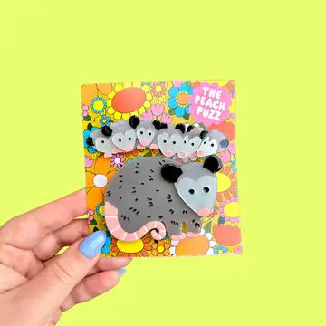 Sale!-Possum Family Hair Clip - - The Peach Fuzz - Wild Lark