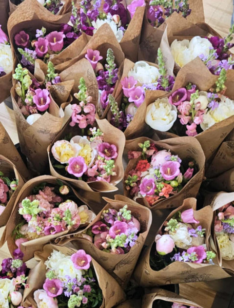 Market Wrap Bouquet Local Flowers - - Wild Lark - Wild Lark