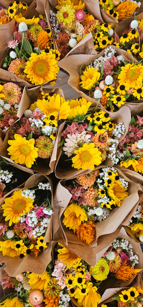 Market Wrap Bouquet Local Flowers - - Wild Lark - Wild Lark