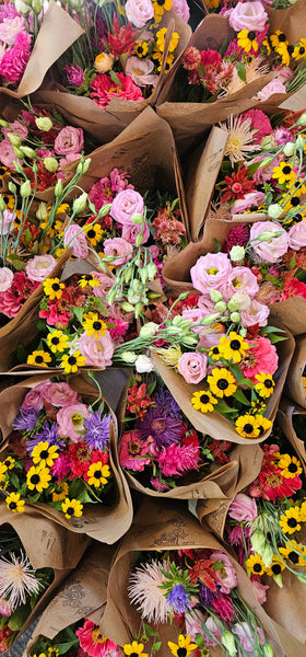 Market Wrap Bouquet Local Flowers - - Wild Lark - Wild Lark