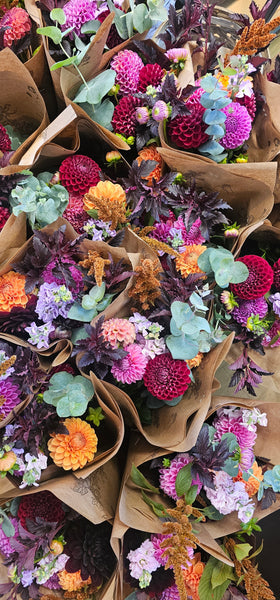 Market Wrap Bouquet Local Flowers - - Wild Lark - Wild Lark