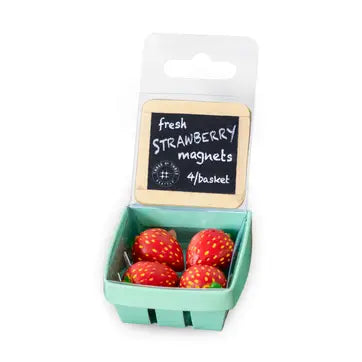 Magnet set of 4 by Three by Three Seattle - Strawberries - Fun Packaging - Three by Three Seattle - Wild Lark