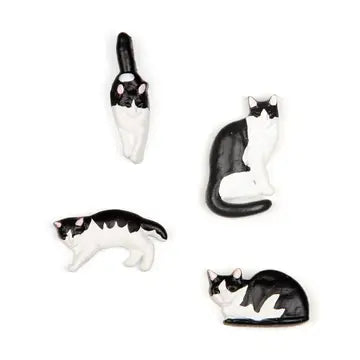 Magnet set of 4 by Three by Three Seattle - Tuxedo Cats - Three by Three Seattle - Wild Lark