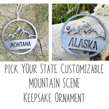Recycled Steel Metal Ornament - Vermont Mountain - BE Creations & Designs, Inc. - Wild Lark