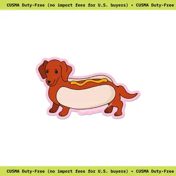 Bumper Stickers - Weenie Hotdog (Mustard) - Party Mountain Paper co. - Wild Lark