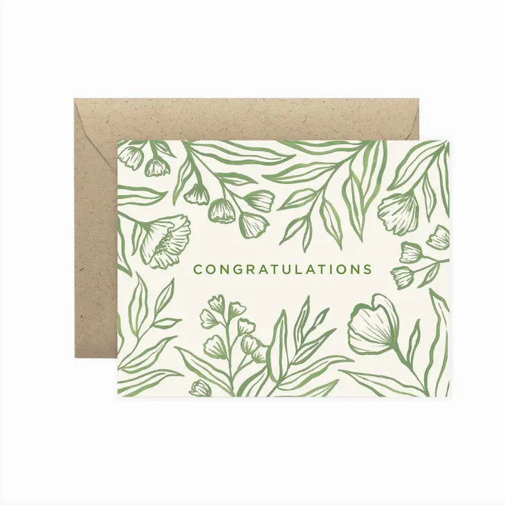 Congratulations Botanical Greeting Card -  - Paper Anchor Co. - Wild Lark
