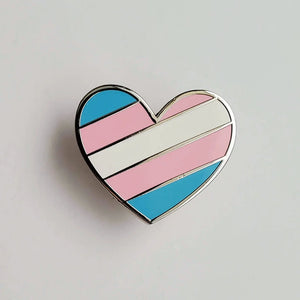 Trans Heart Pin -  - Little Rainbow Paper Co - Wild Lark
