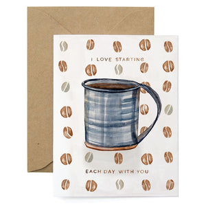 "I Love Starting Each Day With You" Coffee Card -  - Lana's Shop - Wild Lark